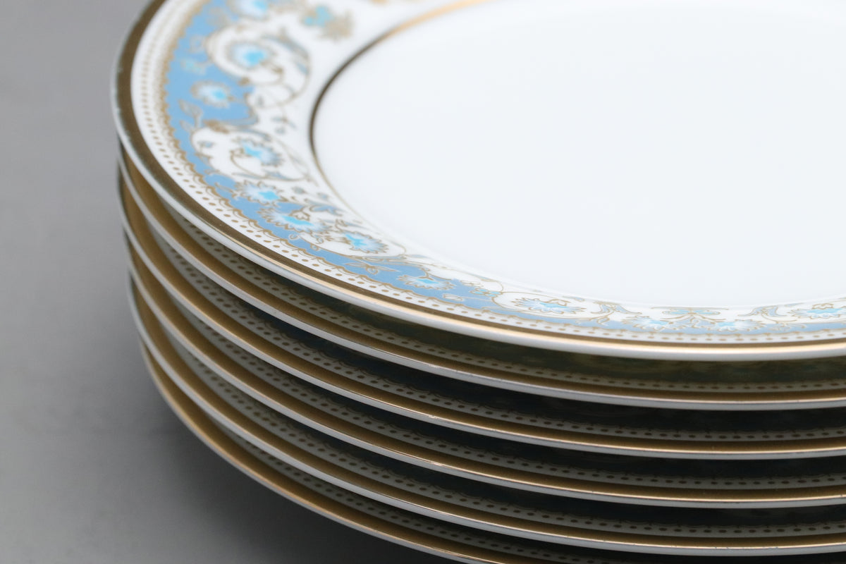 Vintage Noritake Polonaise Tea Set | Set of 6 Trio Cups Saucers Plates | Blue Gold Porcelain Dinnerware | Japanese Retro Dessert ServerArts
