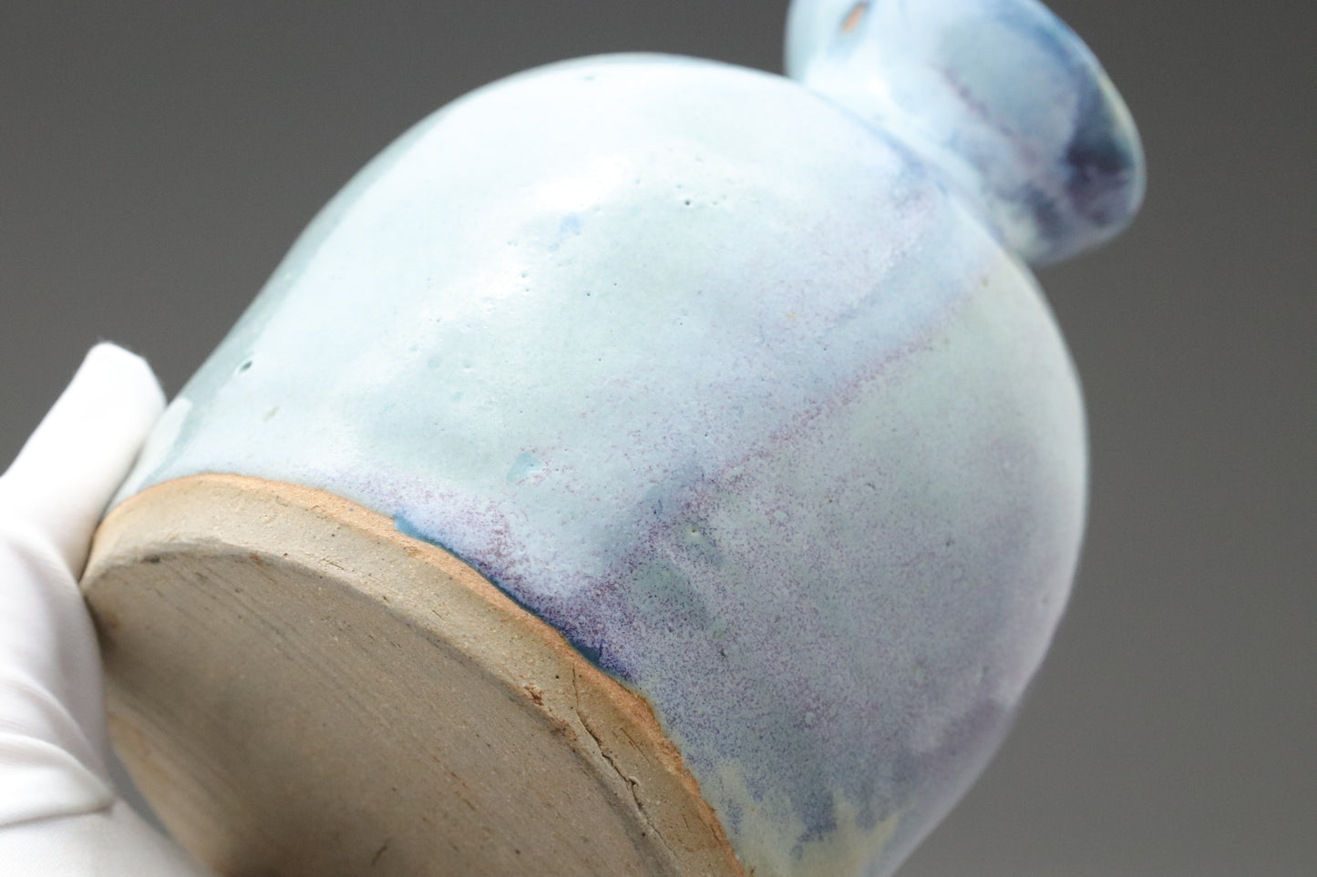 Blue Purple Pottery Vase | Handmade Pottery | Japanese Wabi Sabi | Small Bud Vase | Stoneware Flower Vase | Minimalist Zen Home Decor