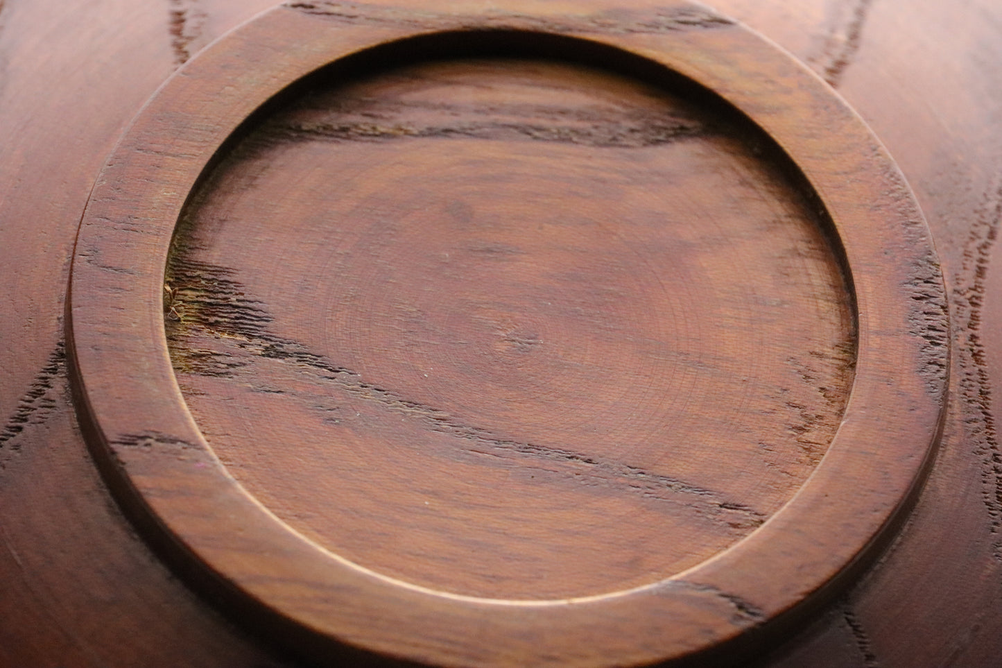 Japanese Wooden Round Bowl | Handcrafted Natural Grain | Zen Tableware | Minimalist Kitchen Decor | Serving Dish | Rustic Wabi Sabi Art Tray