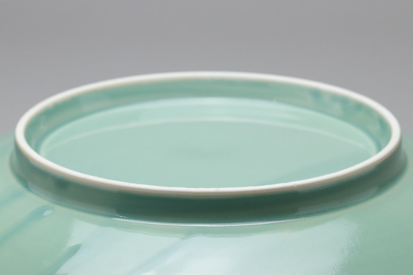 Celadon Serving Platter | Large Round Dinner Plate | Japanese Porcelain Tableware | Mint Green Charger | Minimalist Pottery | Handmade Dish