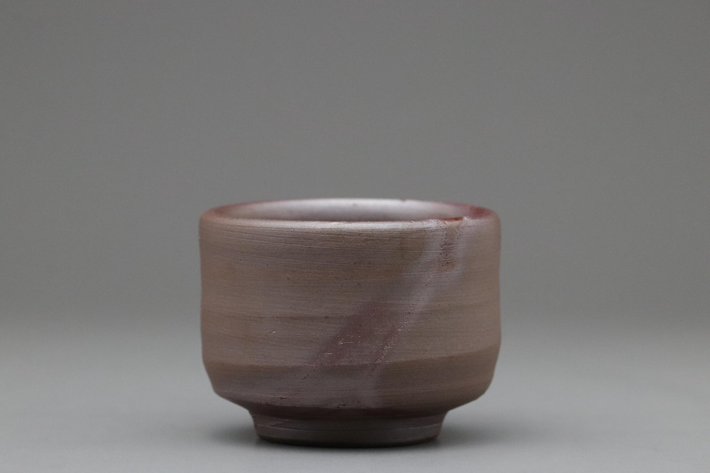 Bizen Ware Sake Cup – Japanese Ochoko with Natural Kiln Marks – Rustic Unglazed Pottery for Sake Tasting or Display – Handmade in Japan