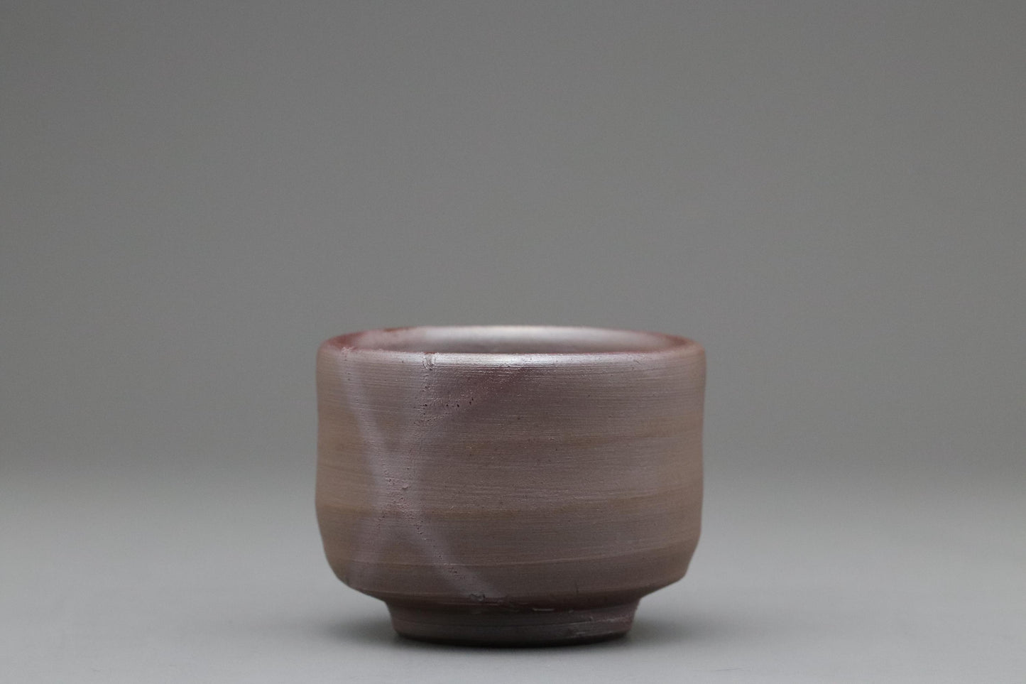 Bizen Ware Sake Cup – Japanese Ochoko with Natural Kiln Marks – Rustic Unglazed Pottery for Sake Tasting or Display – Handmade in Japan