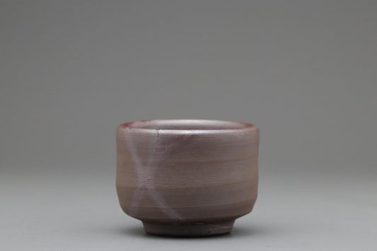 Bizen Ware Sake Cup – Japanese Ochoko with Natural Kiln Marks – Rustic Unglazed Pottery for Sake Tasting or Display – Handmade in Japan