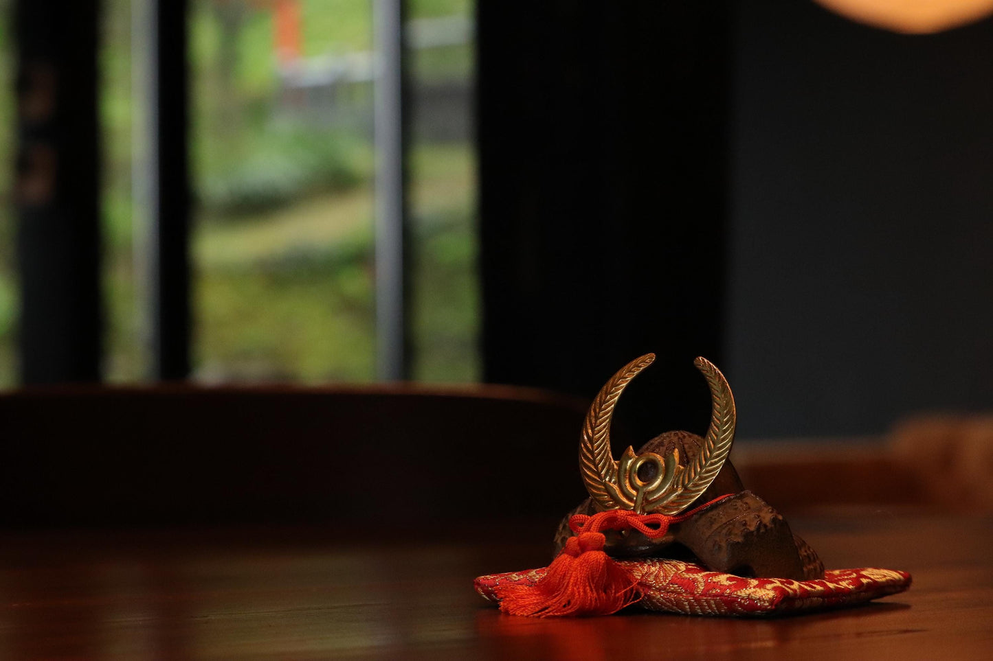 Japanese Samurai Helmet Kabuto | Tokugawa Ieyasu Cast Iron Ornament | Traditional Japanese Display | Wabi-Sabi Home Decor Piece