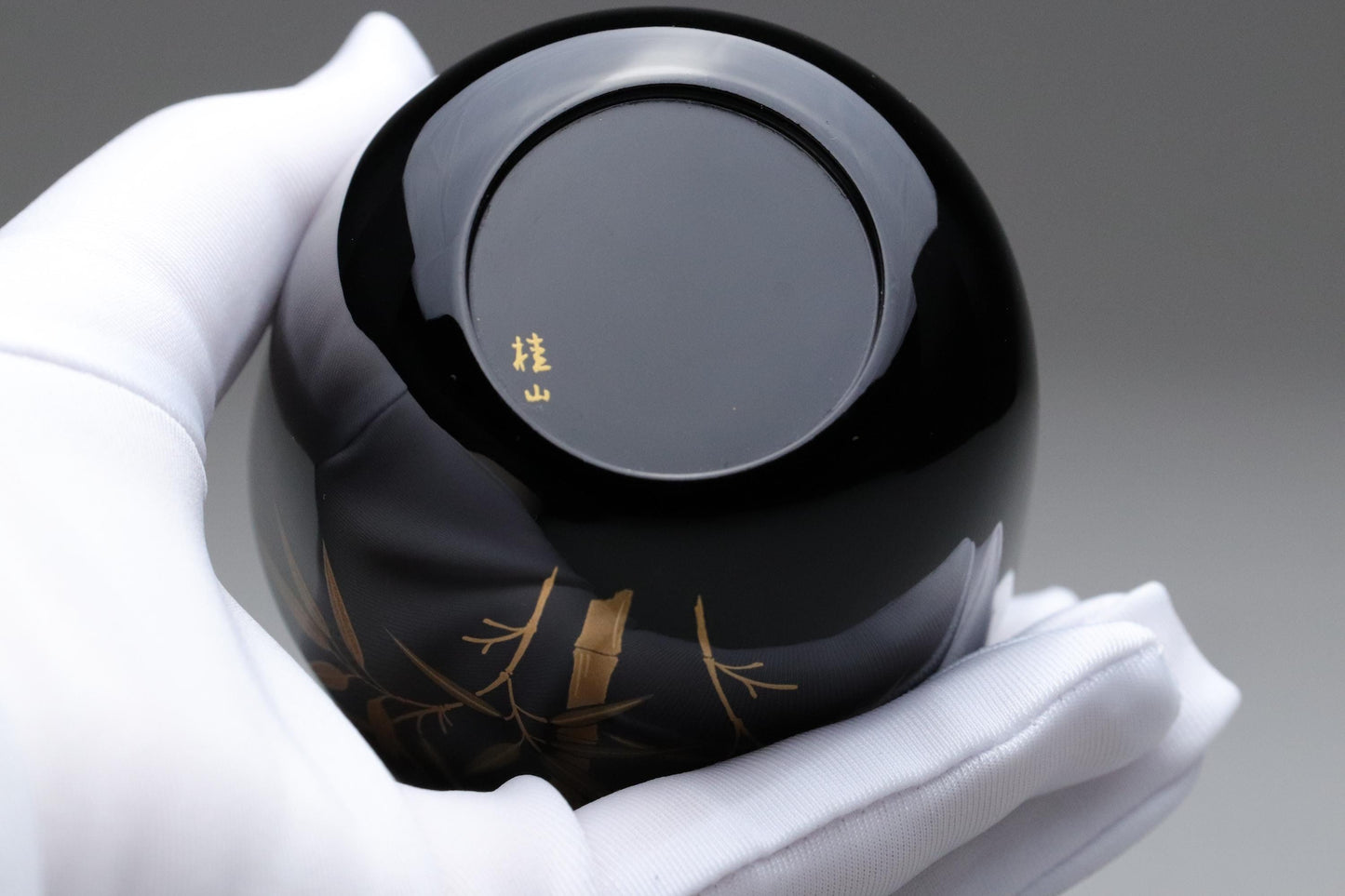 Authentic Wajima-nuri Natsume Tea Caddy Bamboo & Sparrow Makie Decor | Handmade Japanese Lacquerware for Matcha Tea Ceremony Artful Gift