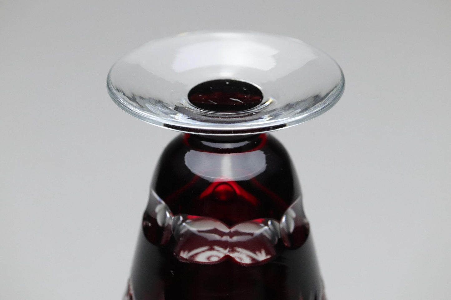 Japanese Cut Glass Goblets in Red and Blue – Edo-style Traditional Pattern Glassware – Elegant Drinkware for Whisky, Sake or Cocktails