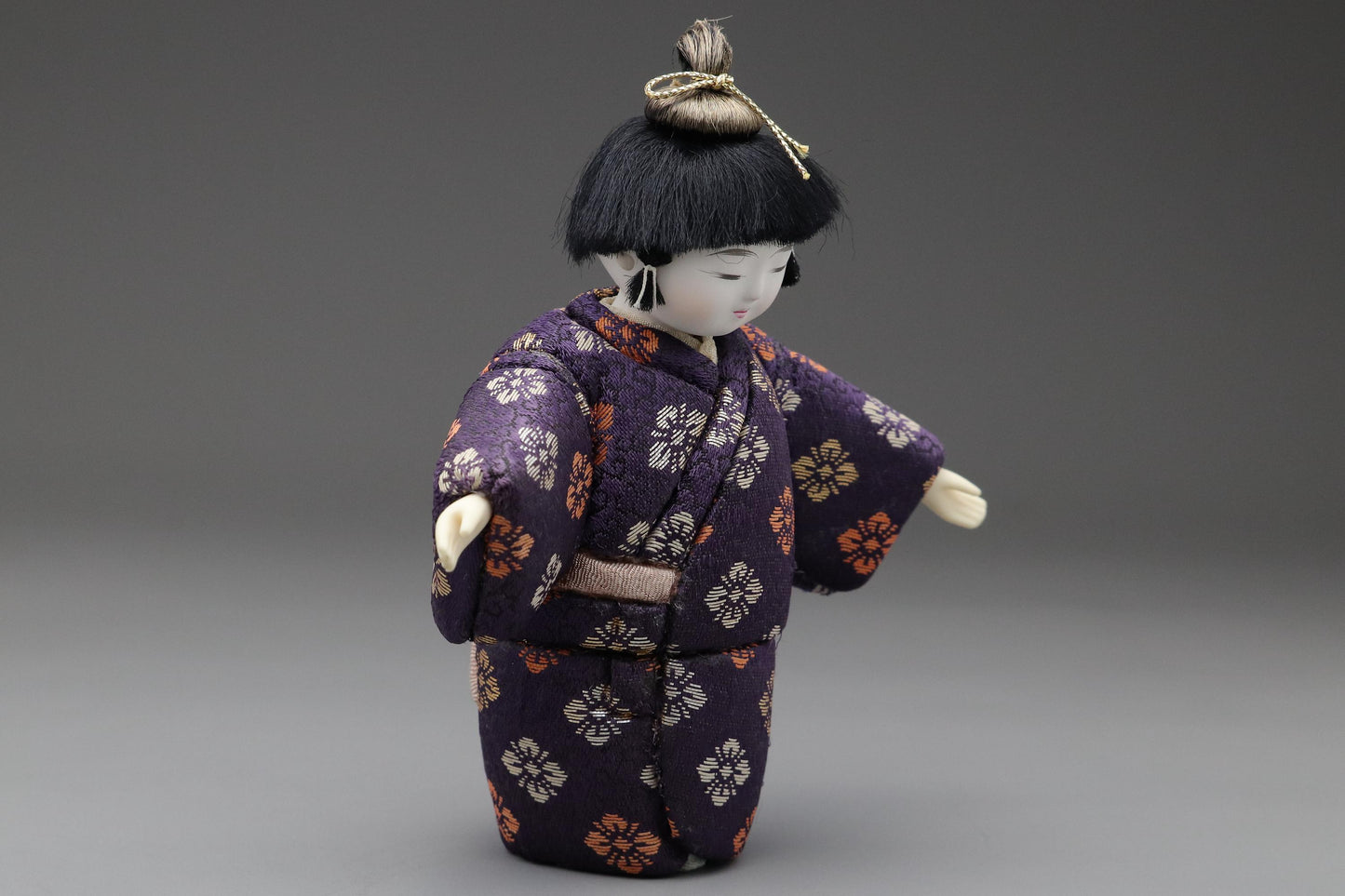 Japanese Kimekomi Doll of a Boy | Traditional Handmade Kimekomi Ningyo | Silk Kimono | Japanese Folk Art & Unique Artful Decorative Art Gift