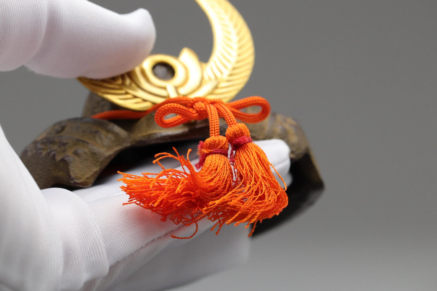 Japanese Samurai Helmet Kabuto | Tokugawa Ieyasu Cast Iron Ornament | Traditional Japanese Display | Wabi-Sabi Home Decor Piece