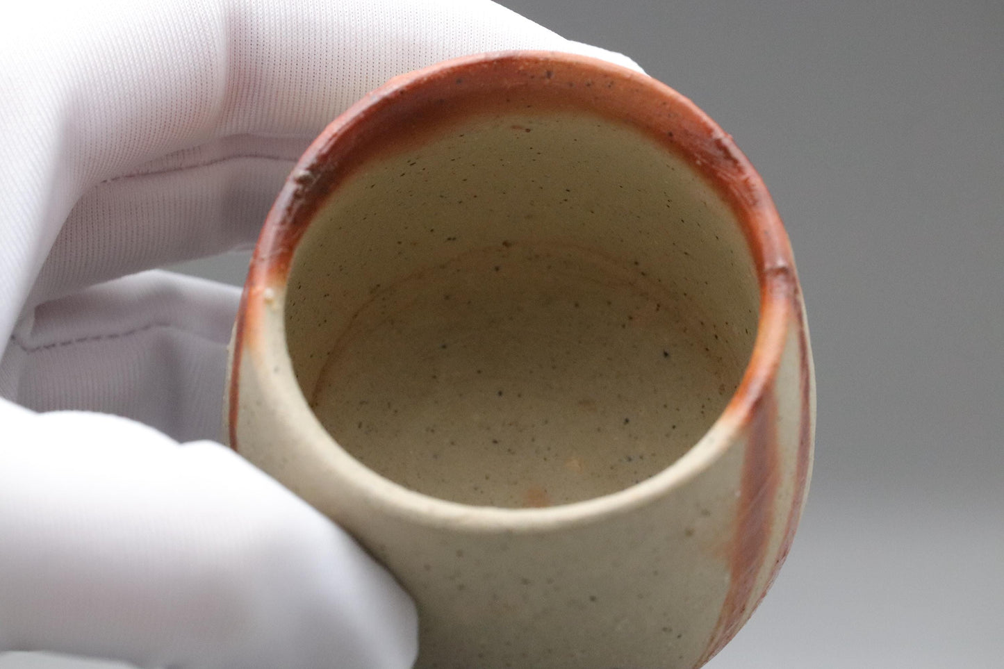 Bizen Ware Sake Cup by Yuichi Yamamoto | Wood-Fired Ochoko with Signed Box | Japanese Wabi-Sabi Pottery | Vintage Bizen-yaki Shochu Cup