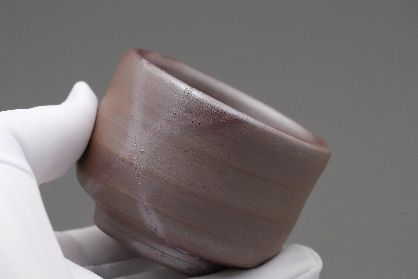 Bizen Ware Sake Cup – Japanese Ochoko with Natural Kiln Marks – Rustic Unglazed Pottery for Sake Tasting or Display – Handmade in Japan