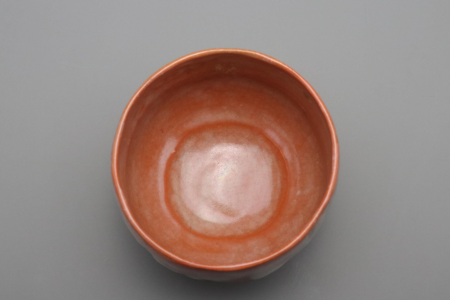 Raku Ware Matcha Chawan | Red & White Glazed Japanese Tea Bowl with Signed Box | Handmade Wabi-Sabi Pottery | Vintage Tea Ceremony Chawan