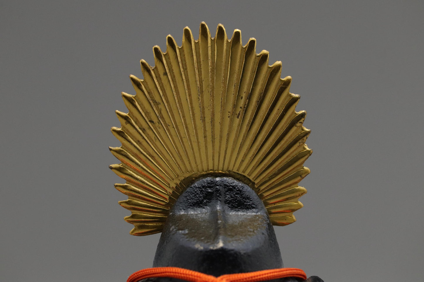 Japanese Samurai Kabuto Helmet Decor | Taiko Hideyoshi Cast Iron Display | Wabi-Sabi Gift for Him | Traditional Japanese Ornament