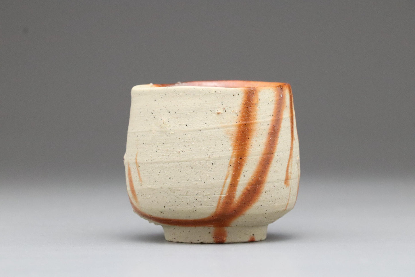 Bizen Ware Sake Cup by Yuichi Yamamoto | Wood-Fired Ochoko with Signed Box | Japanese Wabi-Sabi Pottery | Vintage Bizen-yaki Shochu Cup