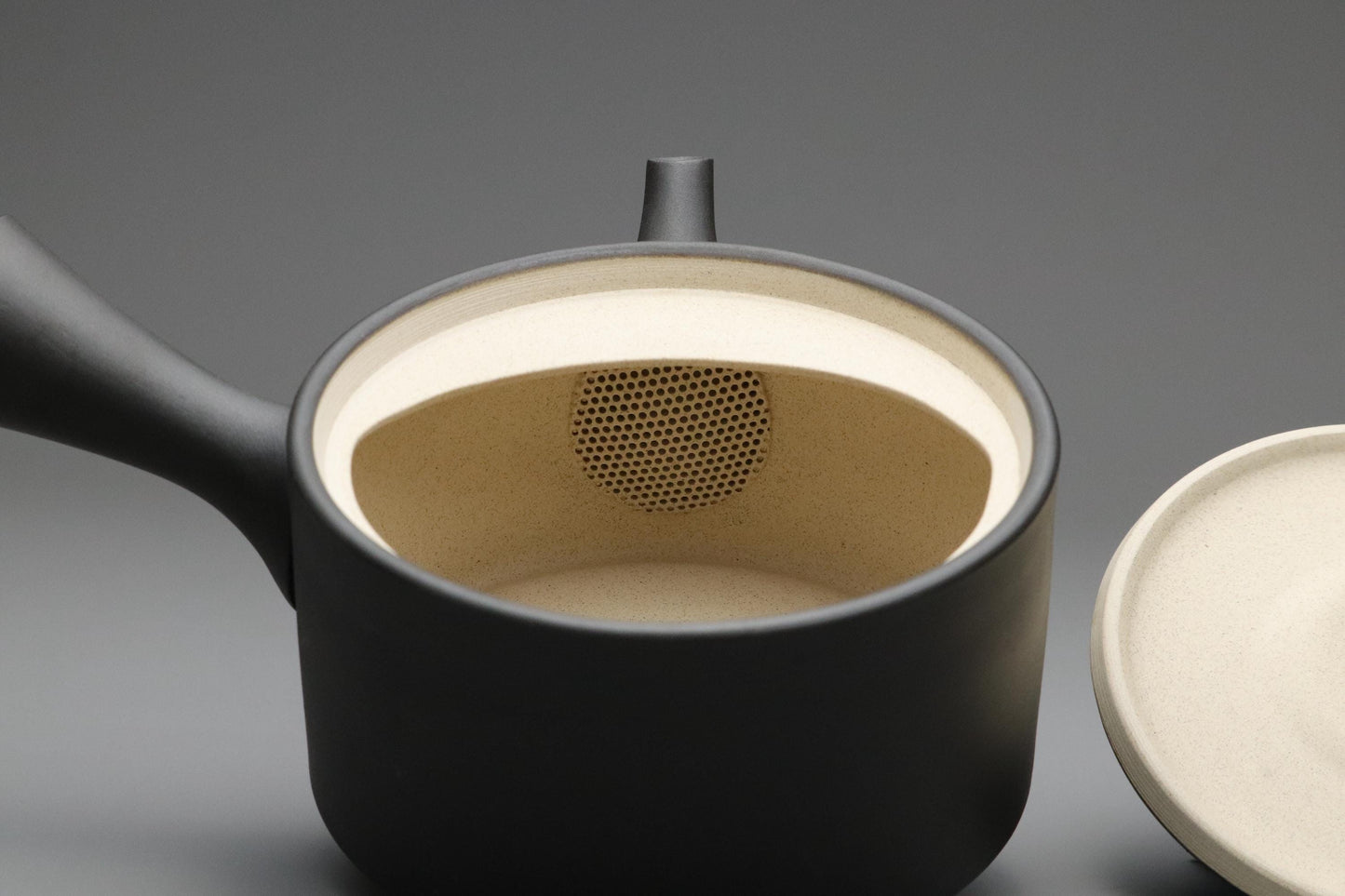 Tokoname Yaki Japanese Kyusu Teapot | Black Clay Side Handle Teapot | Minimalist Handcrafted Pottery | Traditional Tokoname Ware