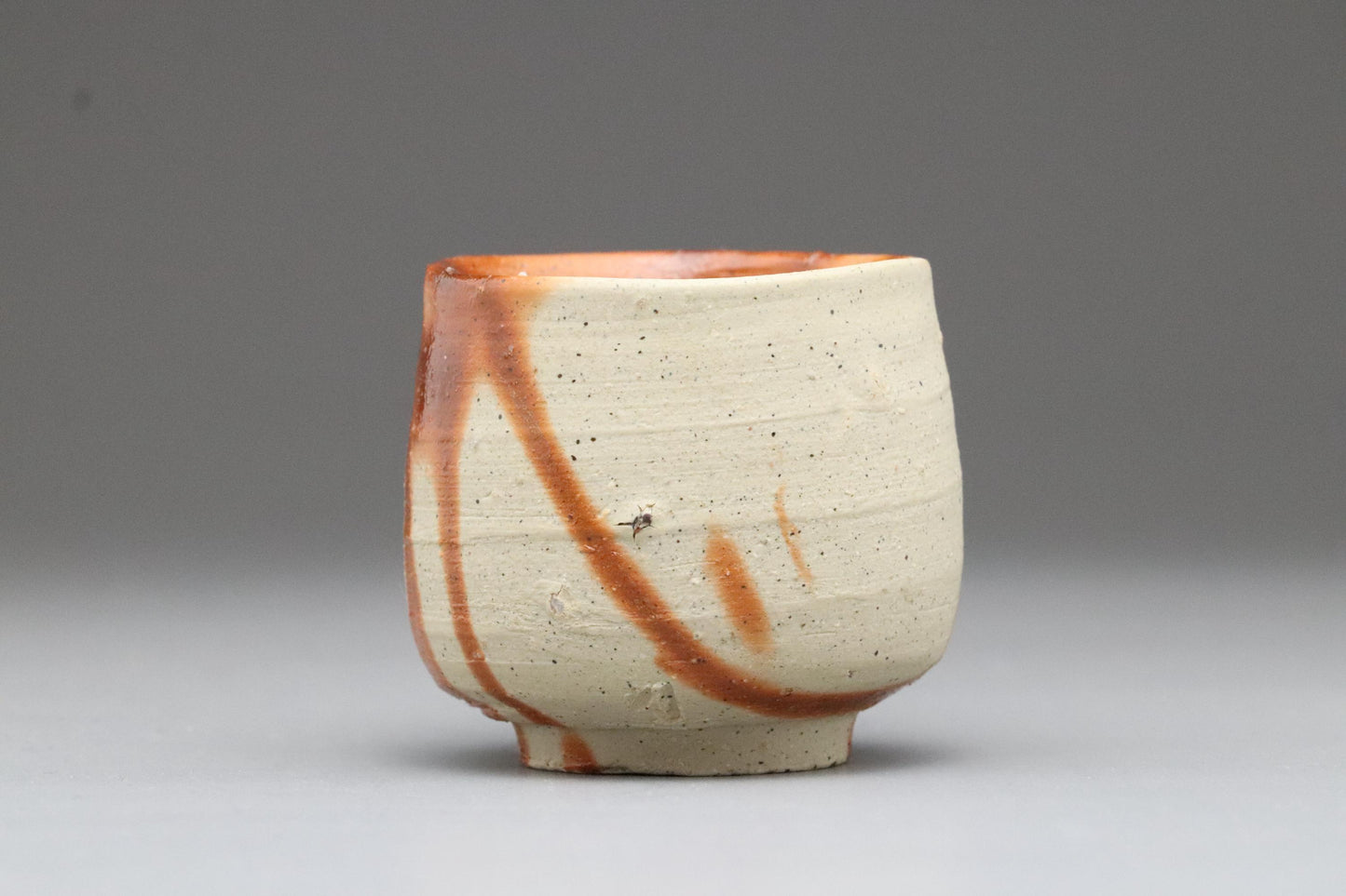 Bizen Ware Sake Cup by Yuichi Yamamoto | Wood-Fired Ochoko with Signed Box | Japanese Wabi-Sabi Pottery | Vintage Bizen-yaki Shochu Cup