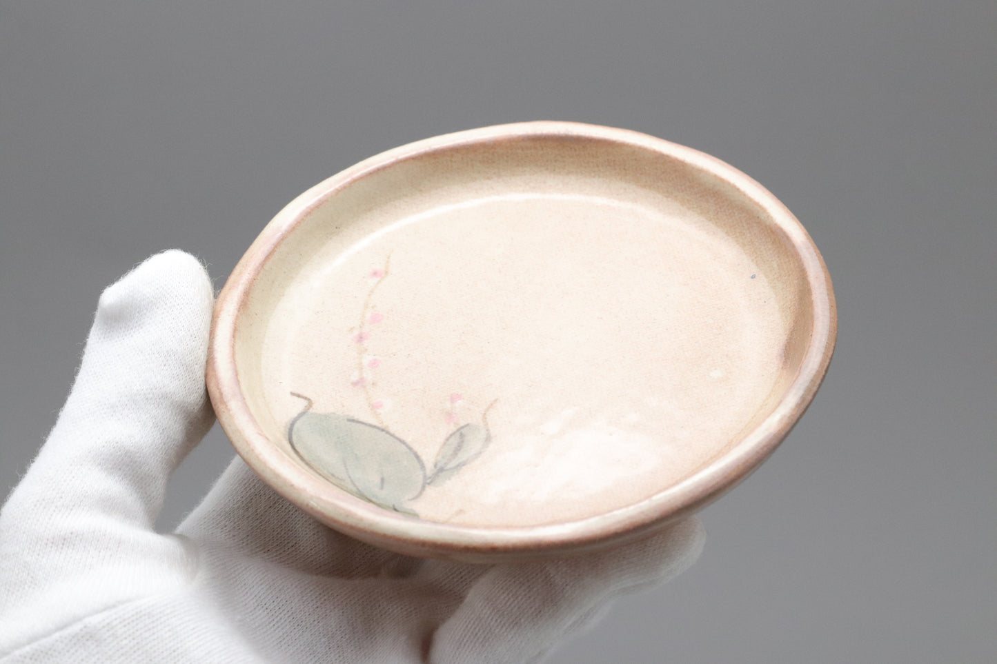 Japanese Hagi Ware Plates Set of 3 | Handpainted Wildflower Small Dishes | Ichiyansei Saito Sachiko | Meimeizara Wooden Box Tomobako Japan