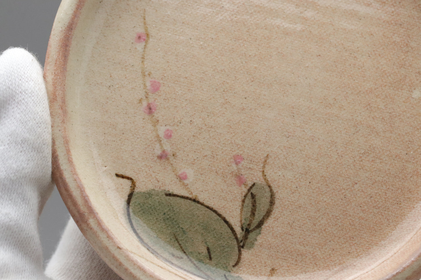 Japanese Hagi Ware Plates Set of 3 | Handpainted Wildflower Small Dishes | Ichiyansei Saito Sachiko | Meimeizara Wooden Box Tomobako Japan