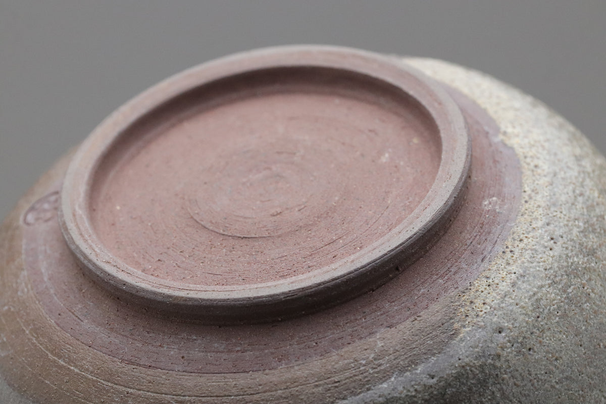 Vintage Japanese Pottery Mukozuke Bowl | Wabi Sabi Rustic Charcoal Gray Stoneware | Tea Ceremony Matcha Pot | Multiuse Art Dish 11cm Round