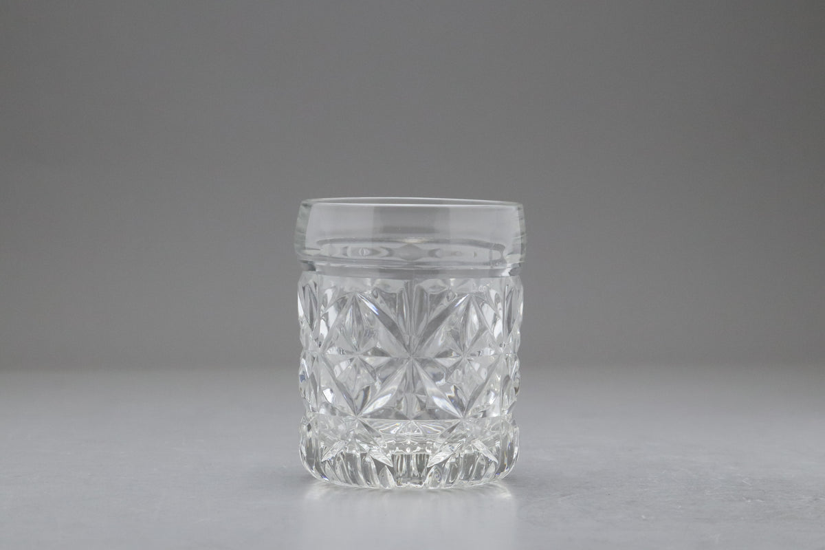 Vintage HOYA Crystal Glass Tumbler Set | Japanese Cut Crystal Lowball Whiskey Glasses | Luxury Drinkware Barware | Retro Cocktail Drinkwares