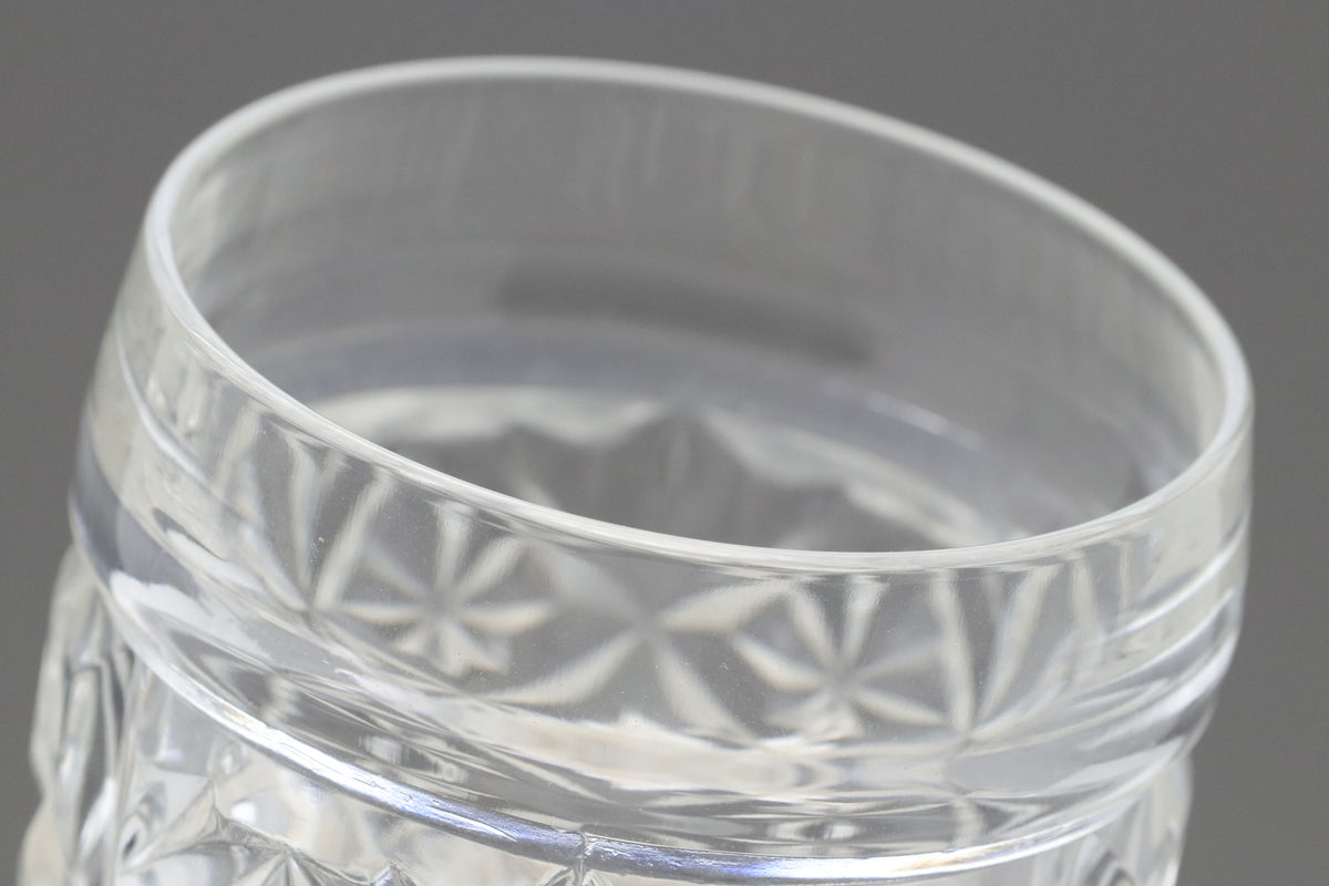 Vintage HOYA Crystal Glass Tumbler Set | Japanese Cut Crystal Lowball Whiskey Glasses | Luxury Drinkware Barware | Retro Cocktail Drinkwares