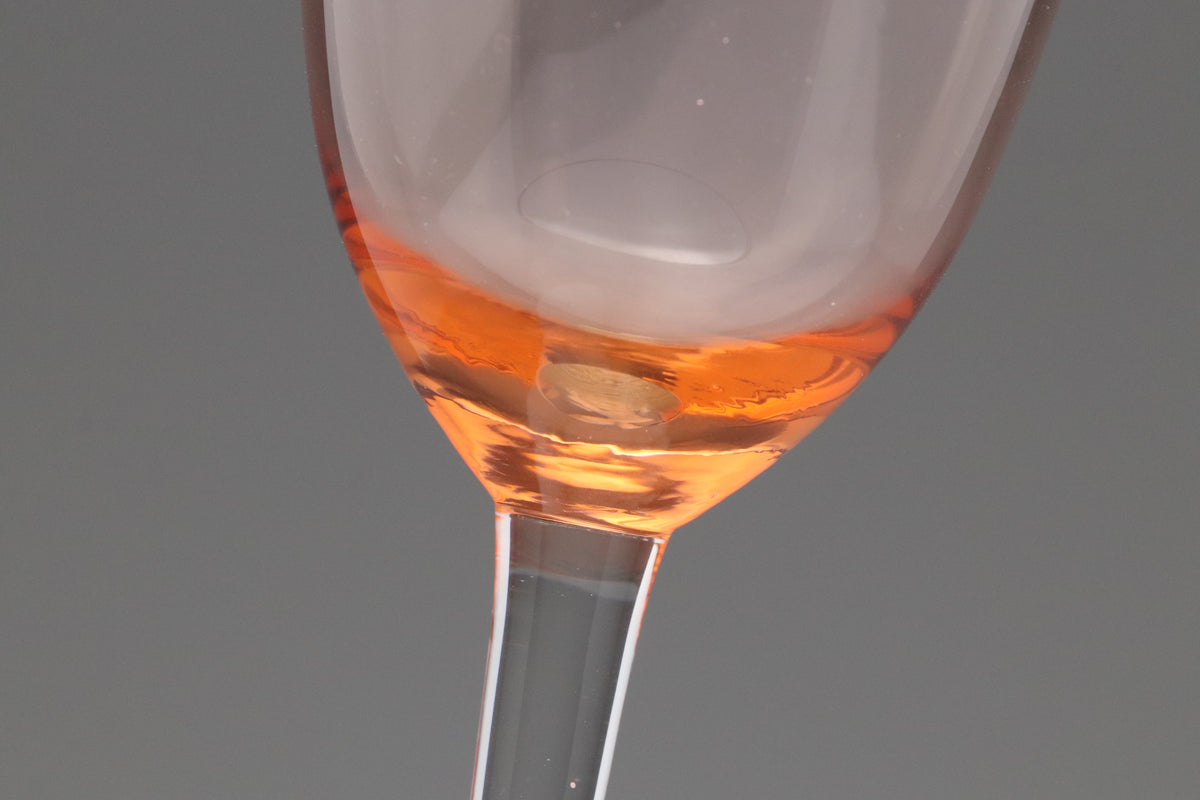 Vintage Pink Crystal Wine Glasses Set | Elegant Amber Stemware Goblets | Japanese Crystal Drinkware Barware | Retro Cocktail Glassware Style