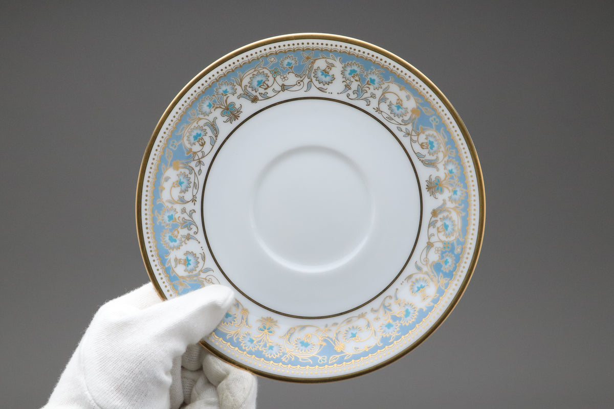Vintage Noritake Polonaise Tea Set | Set of 6 Trio Cups Saucers Plates | Blue Gold Porcelain Dinnerware | Japanese Retro Dessert ServerArts