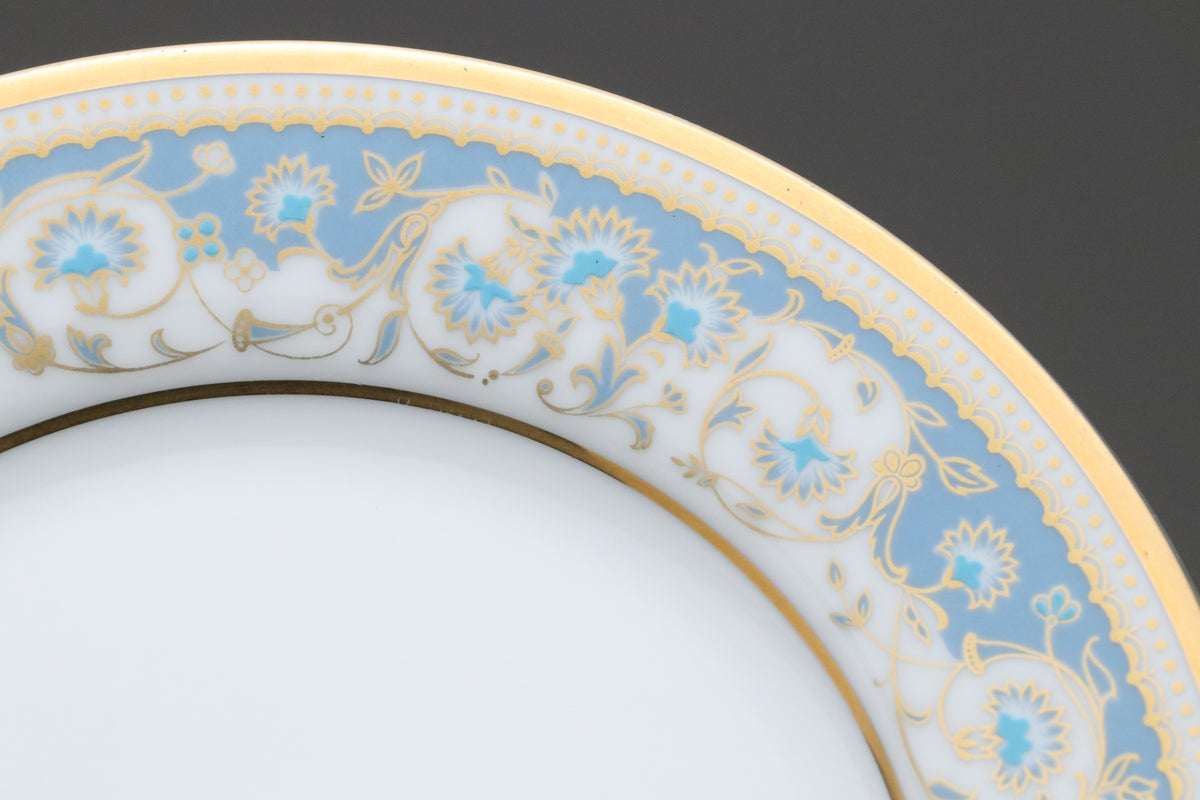 Vintage Noritake Polonaise Tea Set | Set of 6 Trio Cups Saucers Plates | Blue Gold Porcelain Dinnerware | Japanese Retro Dessert ServerArts