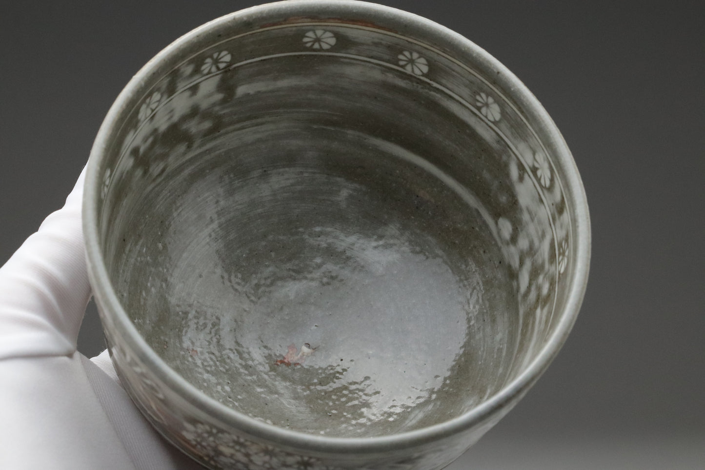 Kiyomizu-yaki Art Bowl | Handcrafted Japanese Ceramic Display Piece | Mishima Chrysanthemum Decor | Authentic Kyoto Pottery Collector Gift