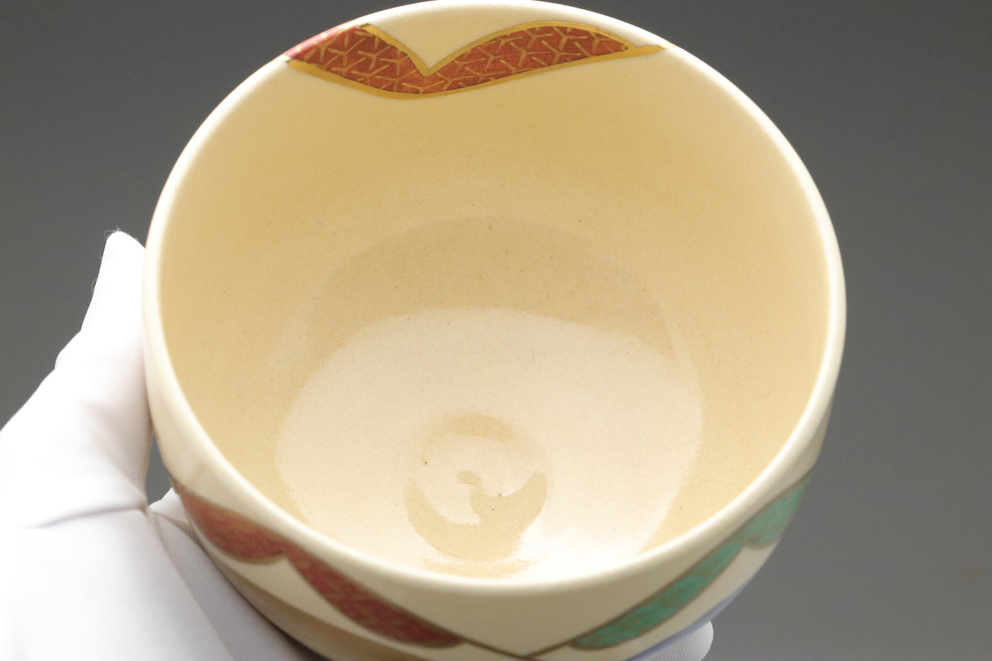 Japanese Matcha Chawan w/ Hand-Painted Design | Authentic Kyo Ware Tea Bowl for Traditional Tea Ceremony | Japanese Artful & Unique Gift for