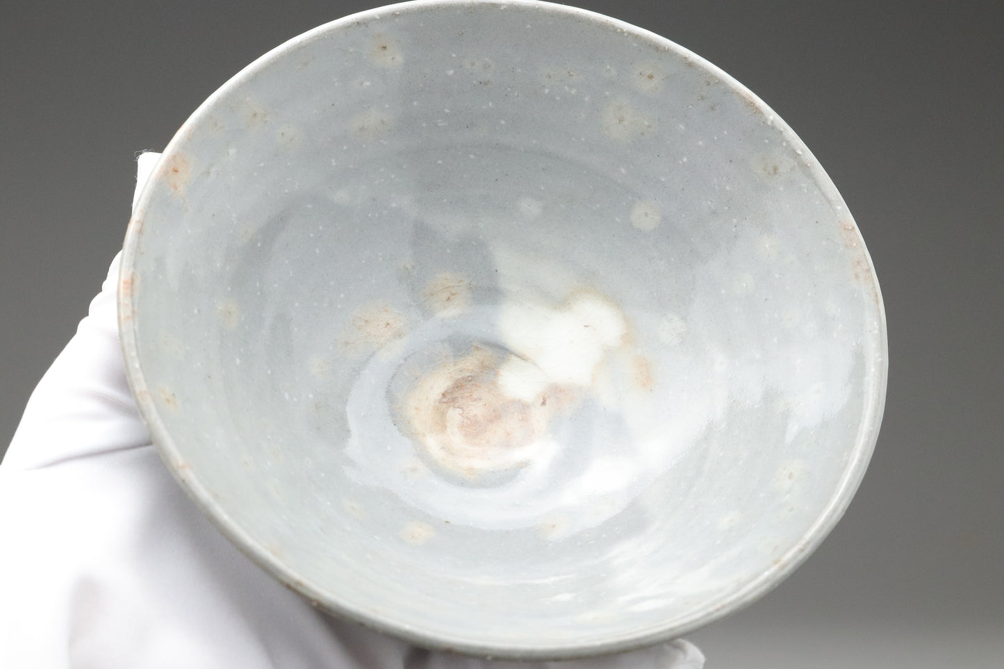 Japanese Celadon Glaze Art Bowl | Authentic Rustic Ceramic Collector Item | Handcrafted Wabi-Sabi Pottery | Kensan Style Home Display Gift