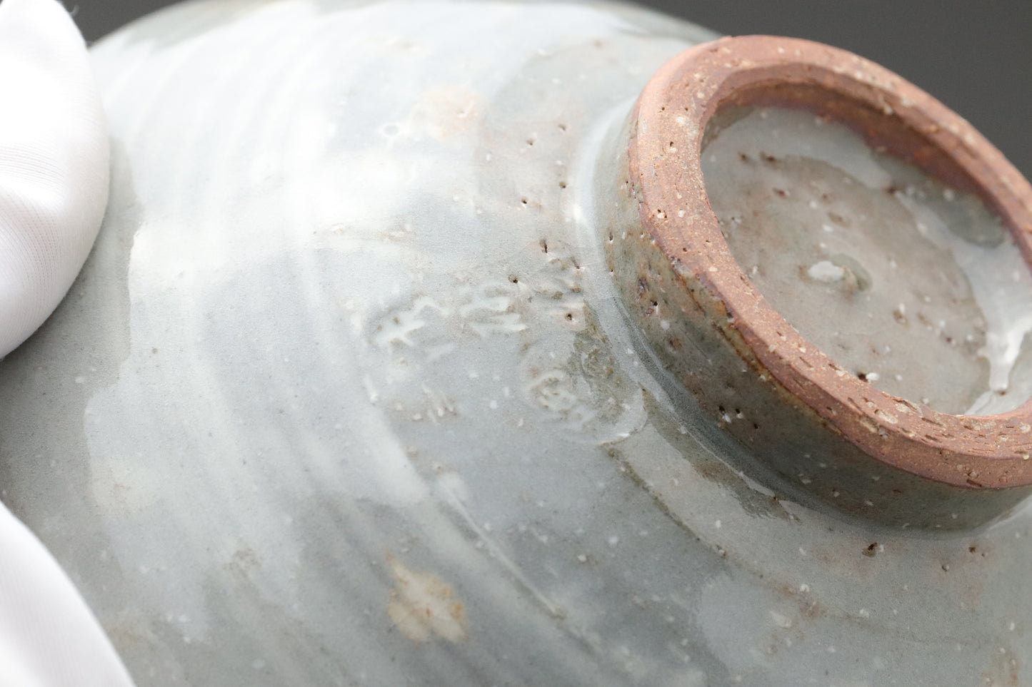 Japanese Celadon Glaze Art Bowl | Authentic Rustic Ceramic Collector Item | Handcrafted Wabi-Sabi Pottery | Kensan Style Home Display Gift