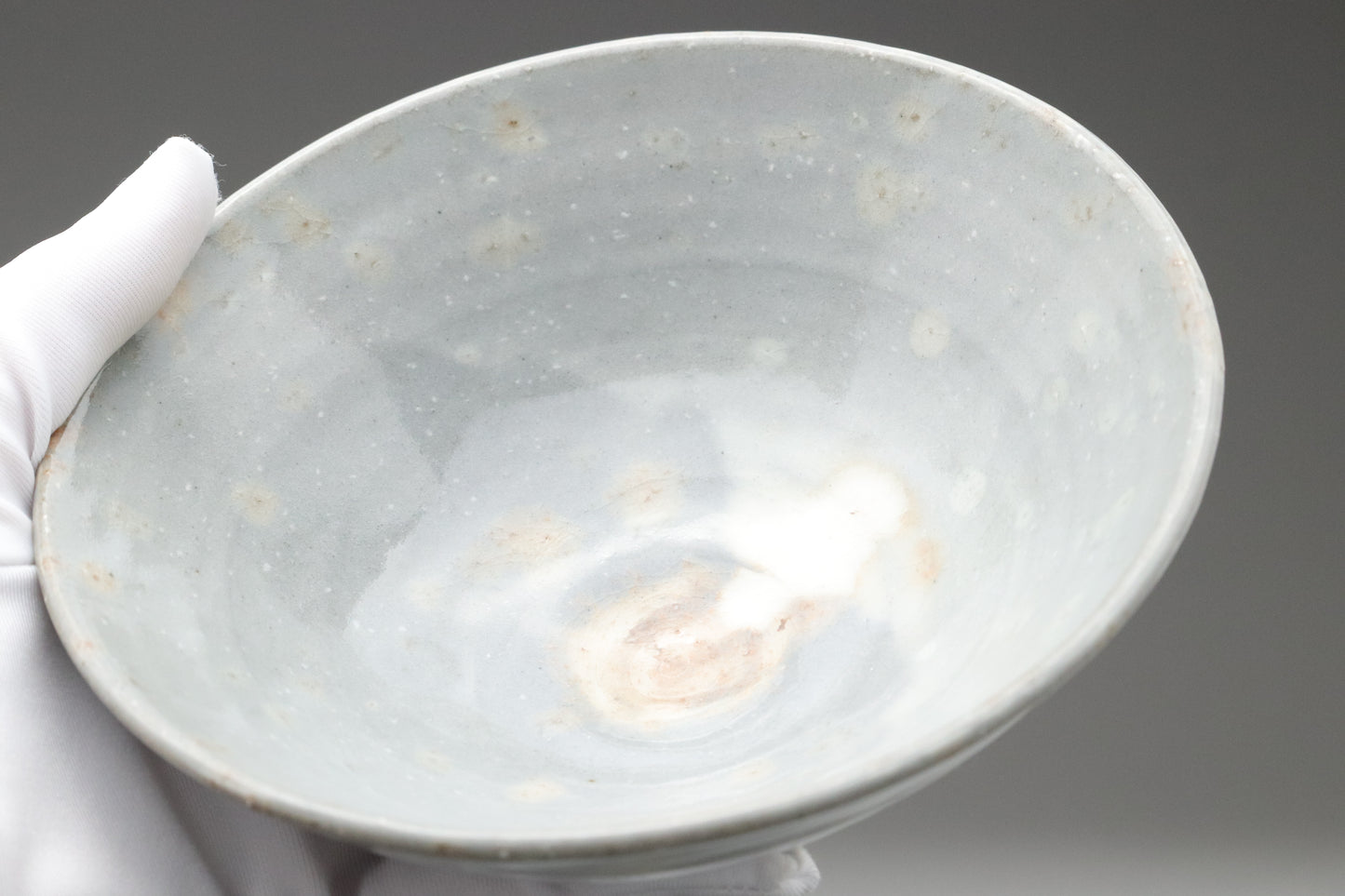 Japanese Celadon Glaze Art Bowl | Authentic Rustic Ceramic Collector Item | Handcrafted Wabi-Sabi Pottery | Kensan Style Home Display Gift