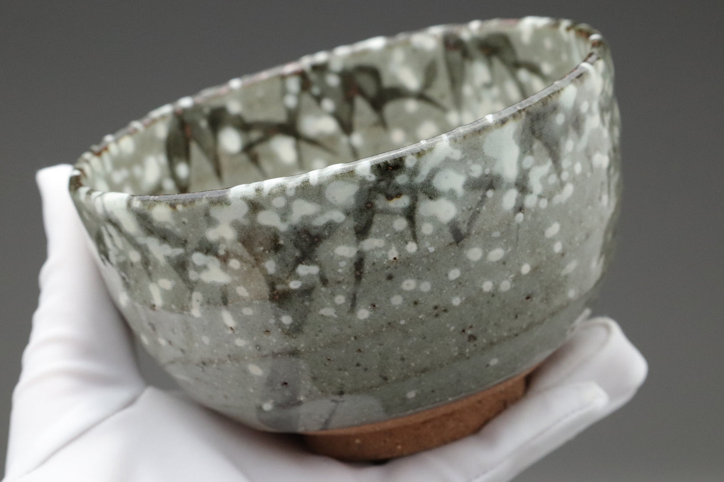 Akatsu Ware Matcha Chawan Tea Bowl | Kenzan Yukizasa Style | Japanese Pottery for Tea Ceremony | Vintage Wabi-Sabi Ceramic Bowl from Japan