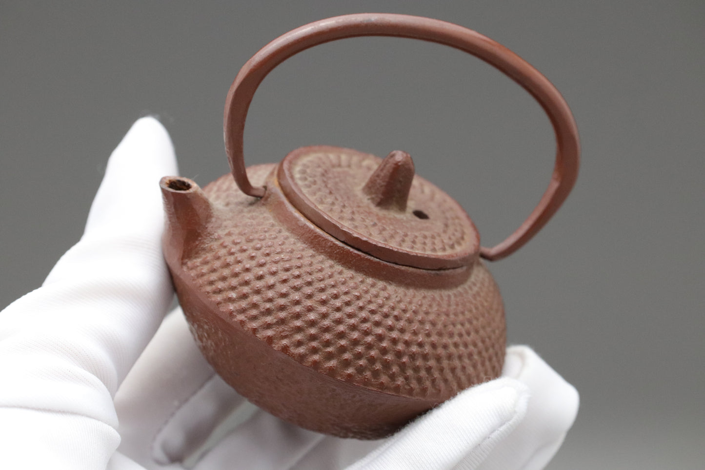 Miniature Japanese Cast Iron Tetsubin Ceramic Kyusu Teapots Set｜Authentic Antique Dollhouse Decor Accessory｜Tiny Collectible Wabi Sabi Art