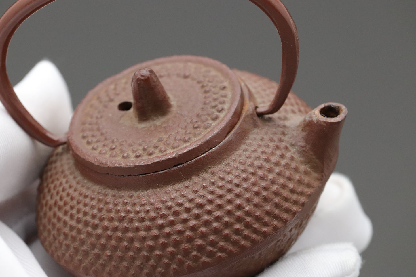 Miniature Japanese Cast Iron Tetsubin Ceramic Kyusu Teapots Set｜Authentic Antique Dollhouse Decor Accessory｜Tiny Collectible Wabi Sabi Art