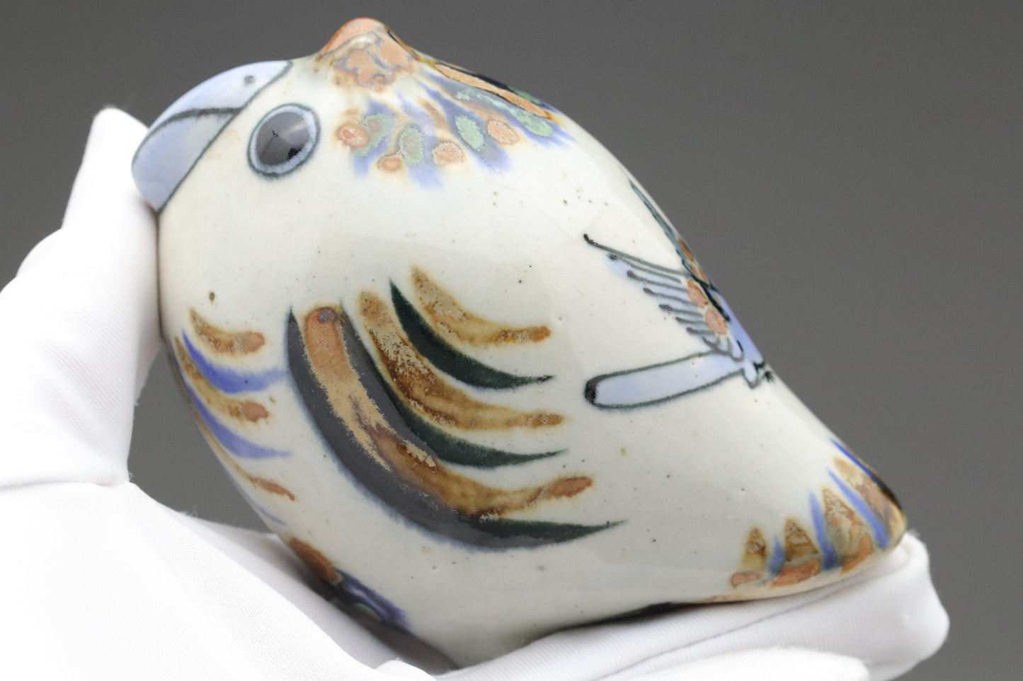Vintage Tonala Bird | El Palomar Mexico Pottery | Set of 2 | Hand Painted Ceramic | Mexico Folk Art | Studio Pottery | Animal Statue | Gifts