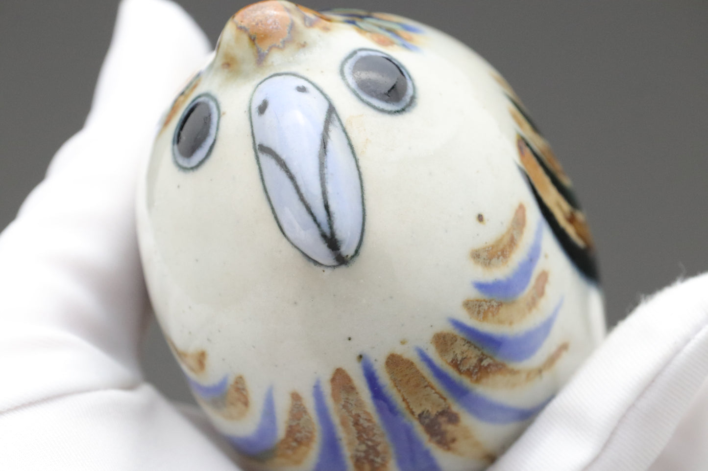 Vintage Tonala Bird | El Palomar Mexico Pottery | Set of 2 | Hand Painted Ceramic | Mexico Folk Art | Studio Pottery | Animal Statue | Gifts