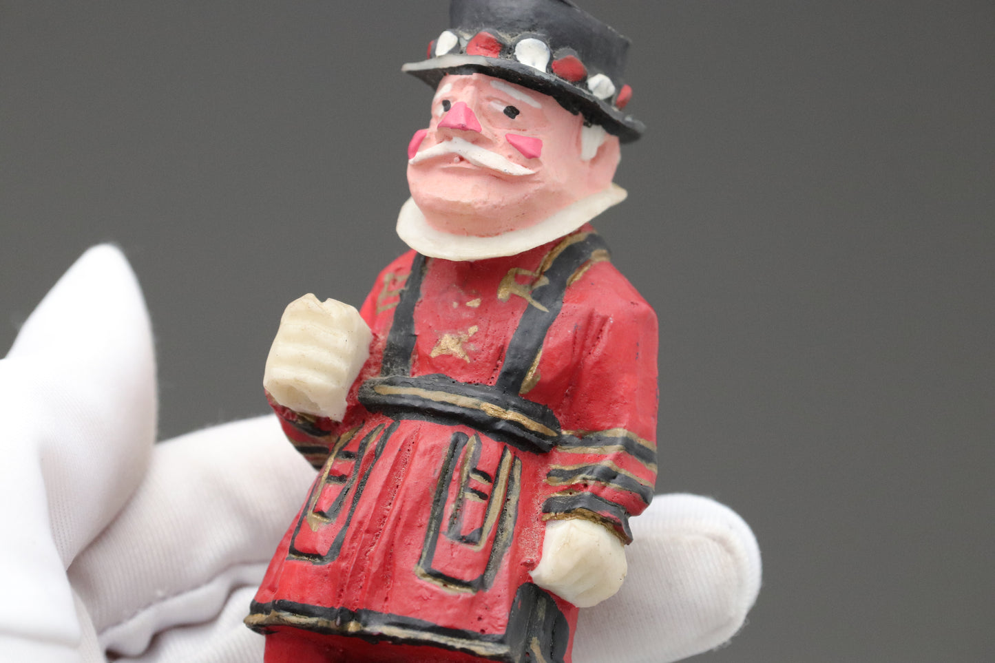 Vintage Beefeater Figurine | Oriana Royal Marine Sightseeing Co Ltd | Tower of London Guard Yeoman Warder | Handpainted British Wood Statues