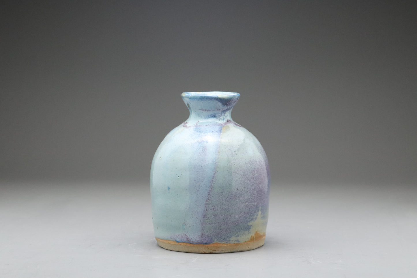 Blue Purple Pottery Vase | Handmade Pottery | Japanese Wabi Sabi | Small Bud Vase | Stoneware Flower Vase | Minimalist Zen Home Decor