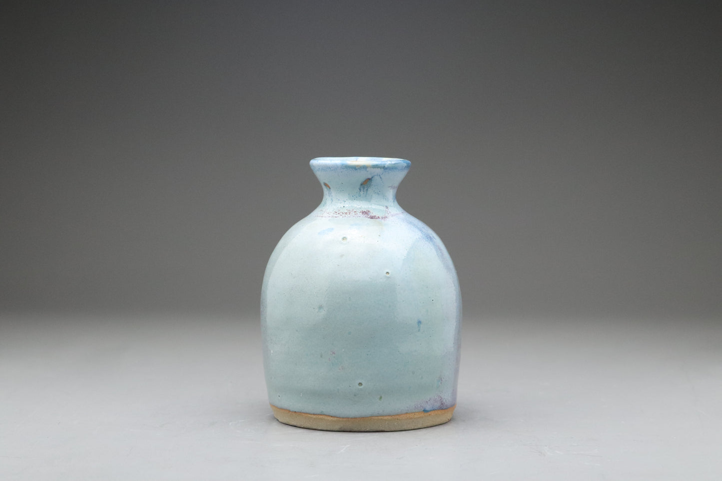 Blue Purple Pottery Vase | Handmade Pottery | Japanese Wabi Sabi | Small Bud Vase | Stoneware Flower Vase | Minimalist Zen Home Decor