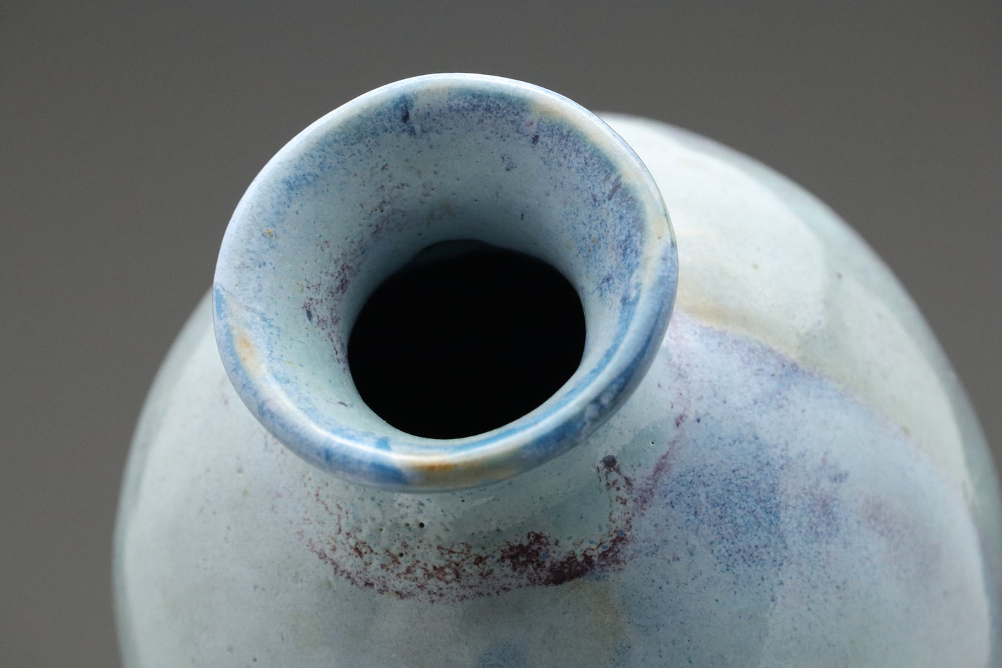Blue Purple Pottery Vase | Handmade Pottery | Japanese Wabi Sabi | Small Bud Vase | Stoneware Flower Vase | Minimalist Zen Home Decor