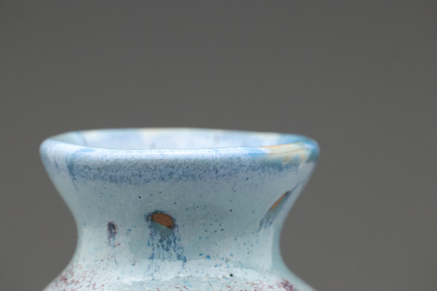 Blue Purple Pottery Vase | Handmade Pottery | Japanese Wabi Sabi | Small Bud Vase | Stoneware Flower Vase | Minimalist Zen Home Decor