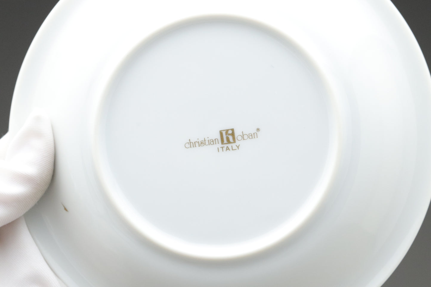 Christian Koban Italy | Tea Cup and Saucer Set of 2 | Navy Blue and Gold | Vintage Italian Porcelain | Floral Coffee Mug | Wedding Gift Idea