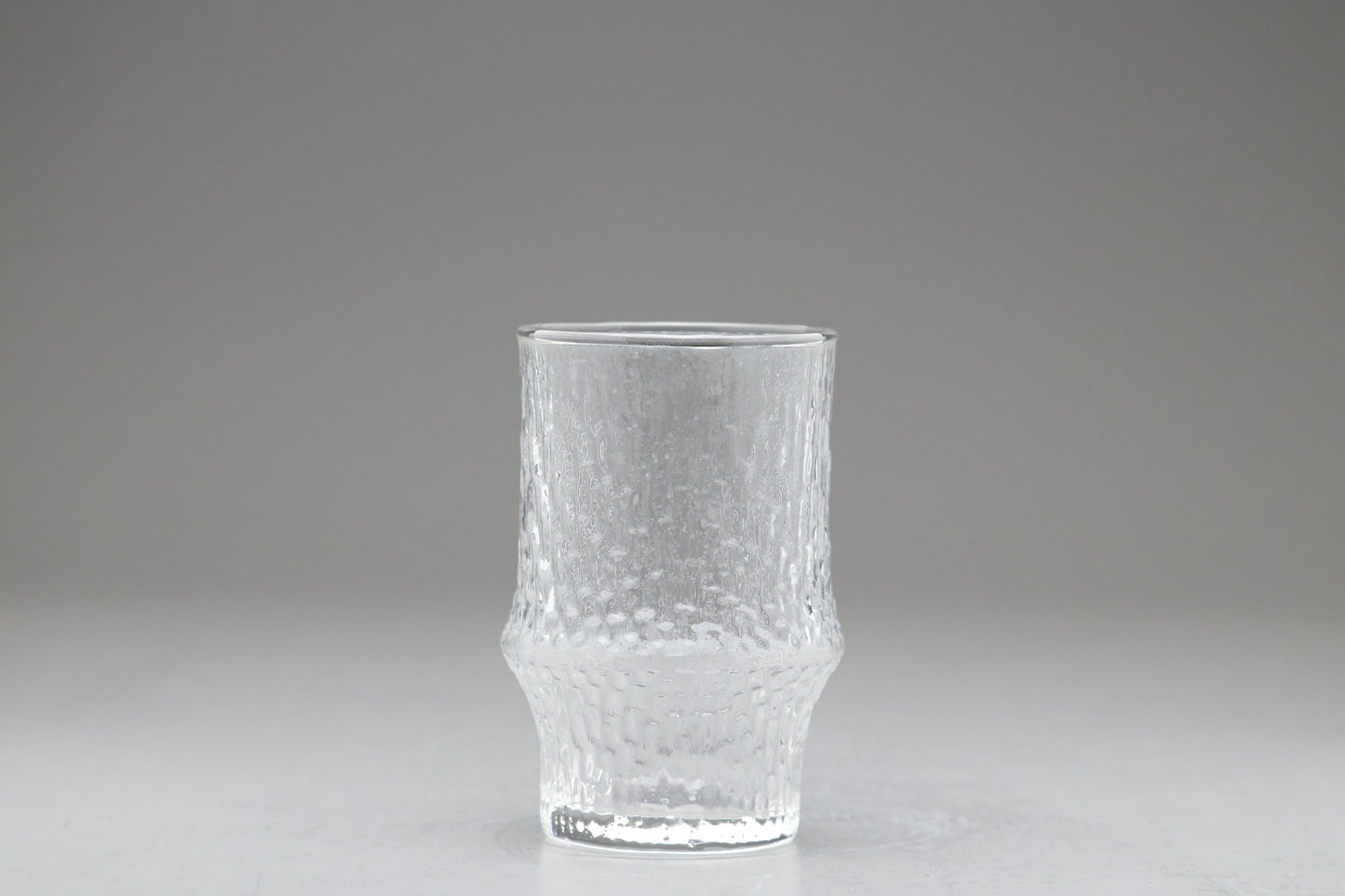 Vintage HOYA Glassware | Textured Clear Crystal Tumbler | Mid Century Modern Bark Glass | Japanese Highball | Retro Water Cup Barware 1pc On