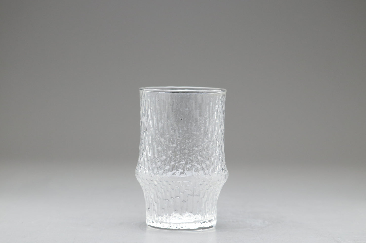 Vintage HOYA Glassware | Textured Clear Crystal Tumbler | Mid Century Modern Bark Glass | Japanese Highball | Retro Water Cup Barware 1pc On