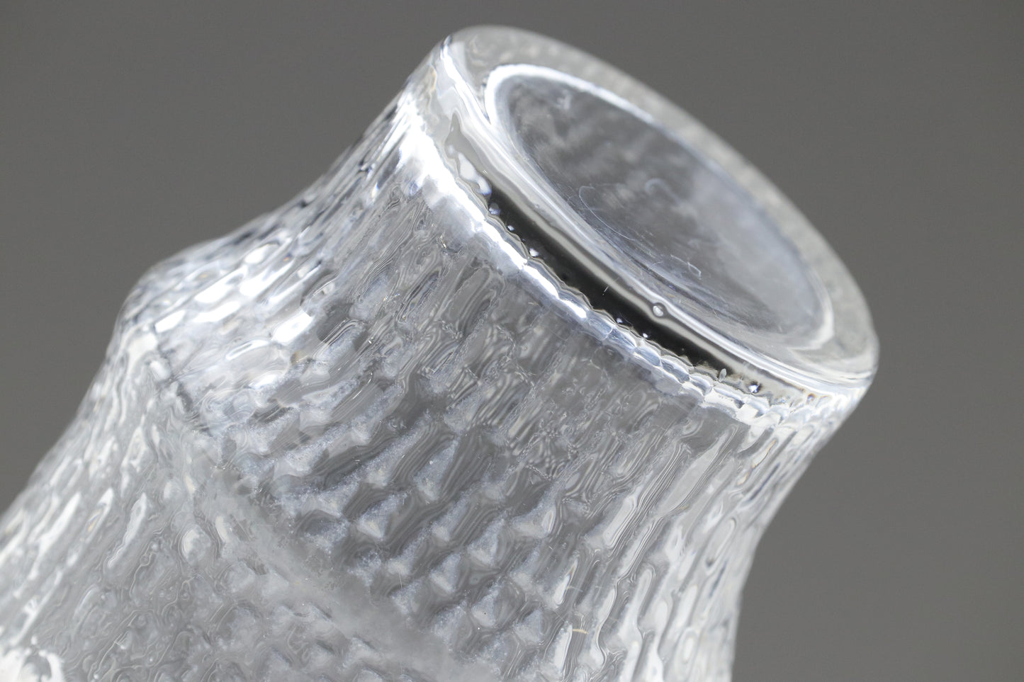 Vintage HOYA Glassware | Textured Clear Crystal Tumbler | Mid Century Modern Bark Glass | Japanese Highball | Retro Water Cup Barware 1pc On