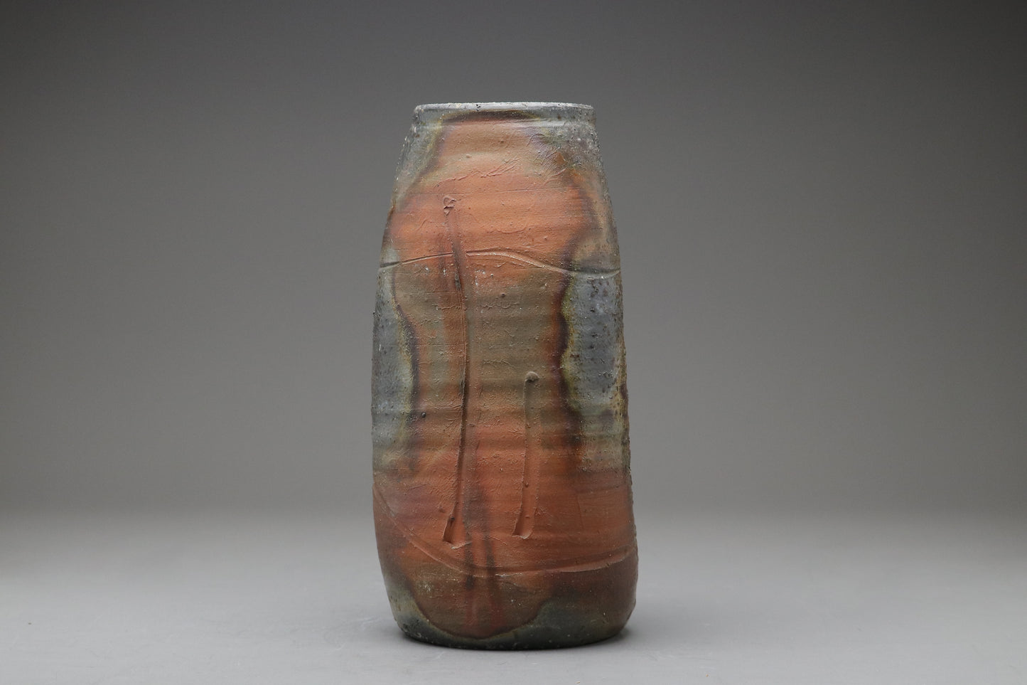 Japanese Bizen Ware | Flower Vase Hanairi | Handcrafted Wood Fired Pottery | Wabi Sabi Zen Home Decor | Studio Art with Signed Wood Box Gift