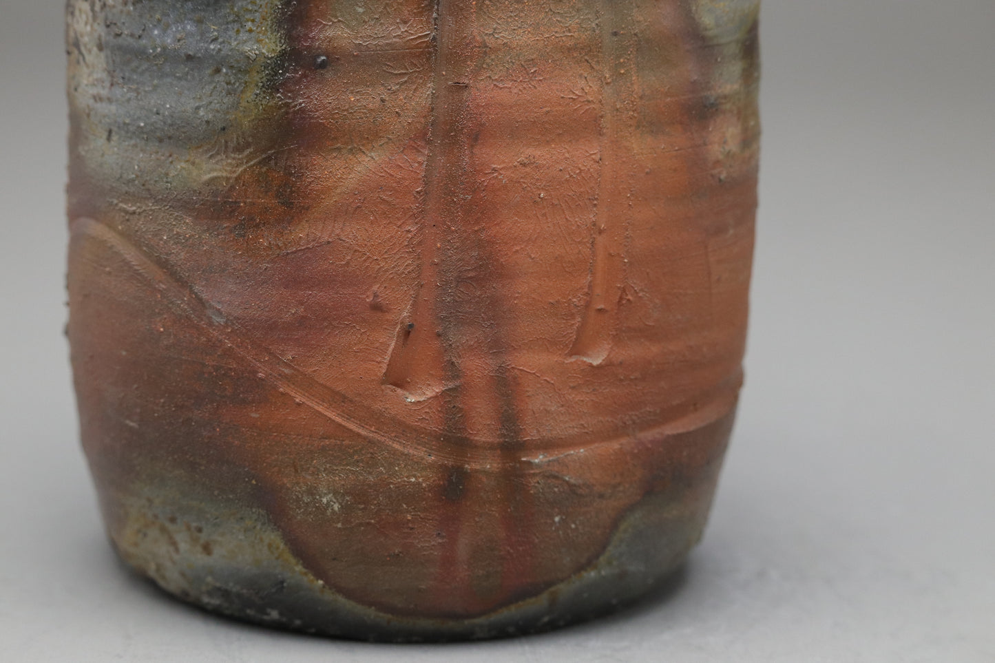 Japanese Bizen Ware | Flower Vase Hanairi | Handcrafted Wood Fired Pottery | Wabi Sabi Zen Home Decor | Studio Art with Signed Wood Box Gift