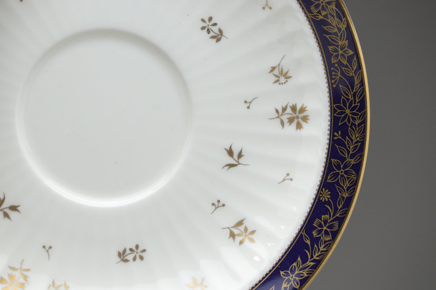 Vintage Narumi Bone China Tea Cup and Saucer Set of 2 | Cobalt Blue Gold Floral | Made in Japan | Elegant Teaware Gift | Fine Luxury Tea Set
