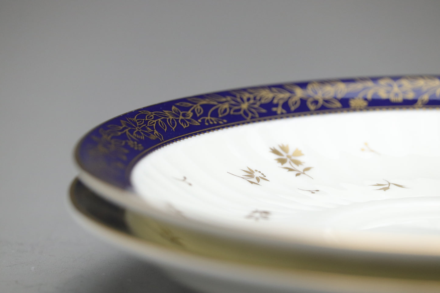 Vintage Narumi Bone China Tea Cup and Saucer Set of 2 | Cobalt Blue Gold Floral | Made in Japan | Elegant Teaware Gift | Fine Luxury Tea Set